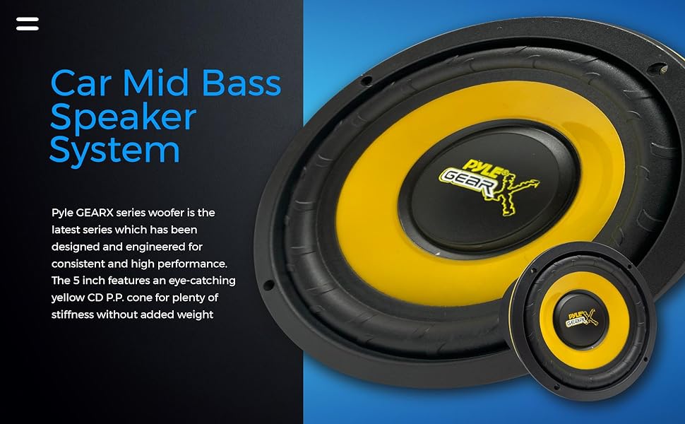 Pyle PLG64 300W 6.5 inch Mid Bass Woofer Driver Single - Image 2