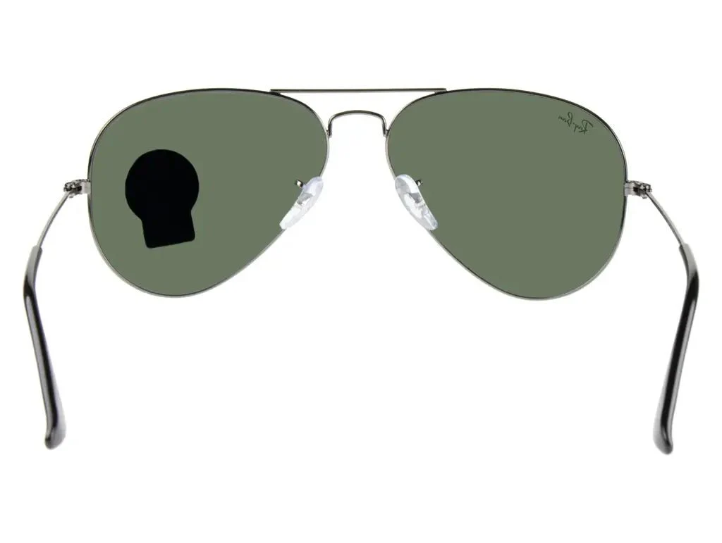 Ray-Ban Aviator Gunmetal/Green RB3025M W0879 - Image 4
