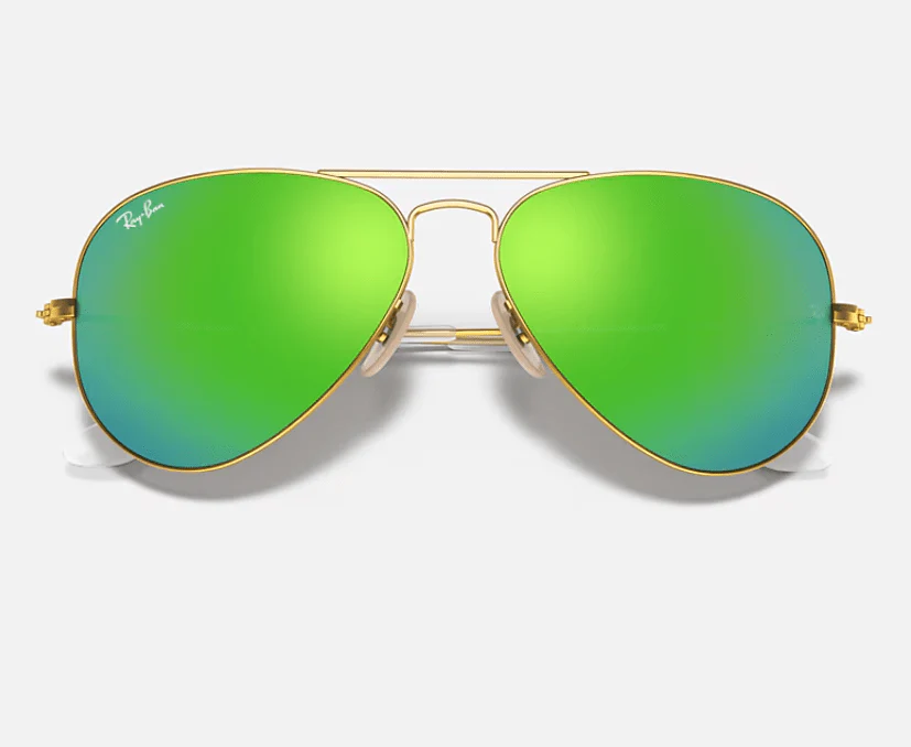 Ray Ban Aviator Large Metal Gold Frame Grey Green Mirror RB3025 - Image 3
