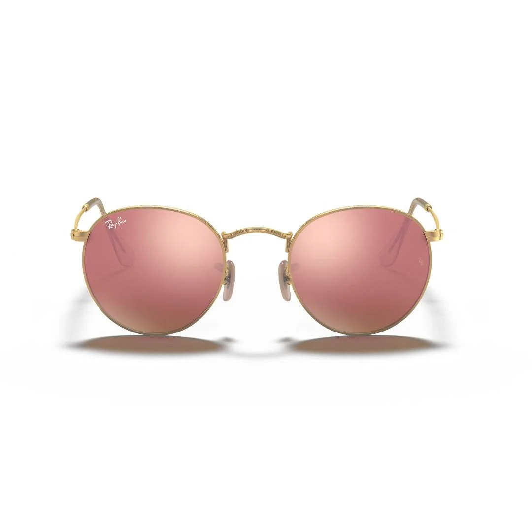 Ray-Ban Round Metal - Light Brown Mirror Pink RB3447 112/Z2 - Image 2