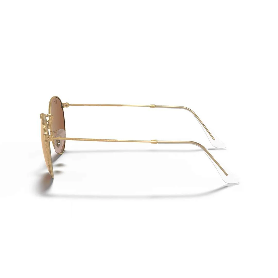Ray-Ban Round Metal - Light Brown Mirror Pink RB3447 112/Z2 - Image 3