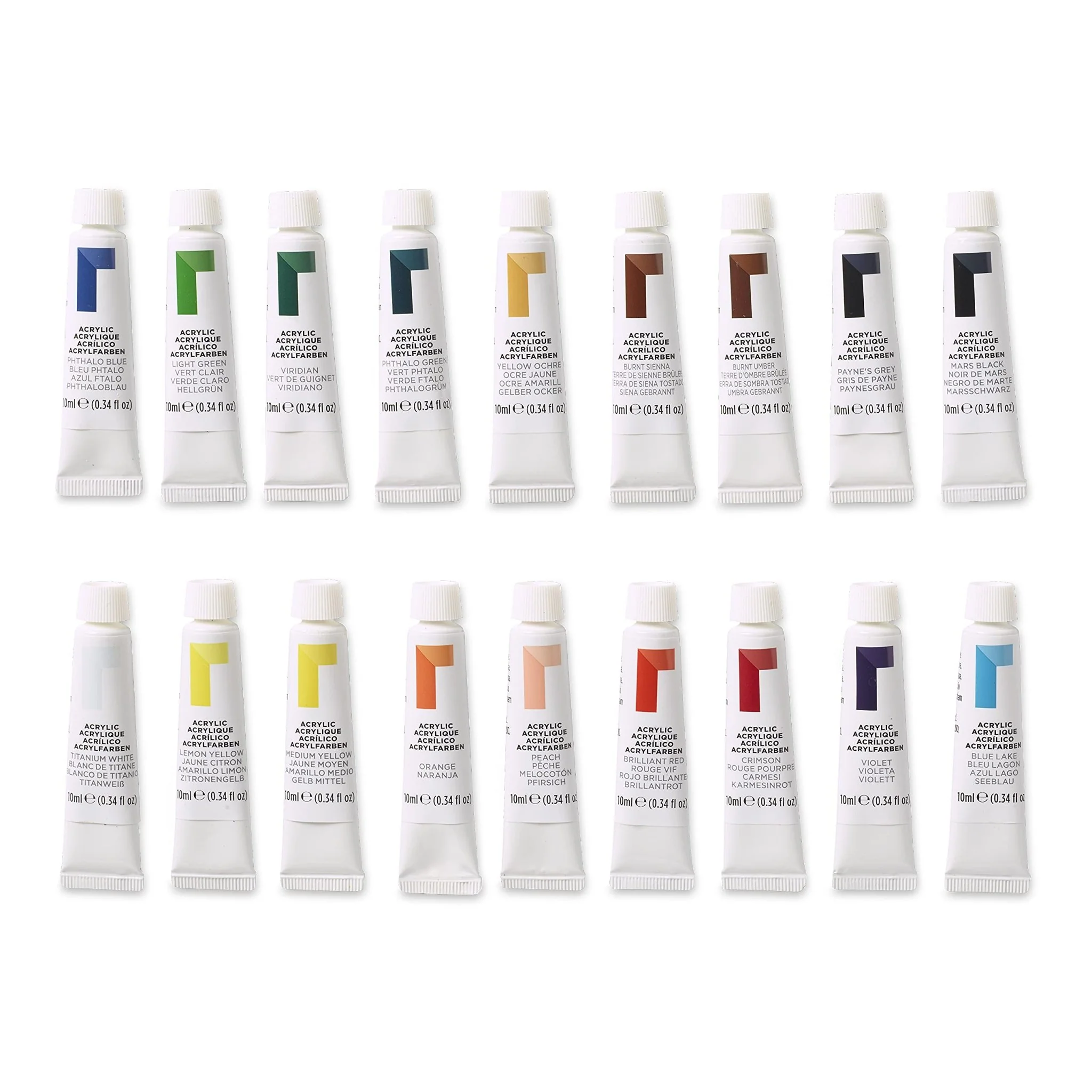 Reeves Acrylic Paint Set - Water-based Paints - 18 x 10ml - Image 2