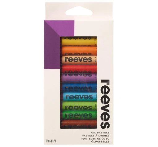 Reeves Oil Pastels - oil based crayons - 12 pack