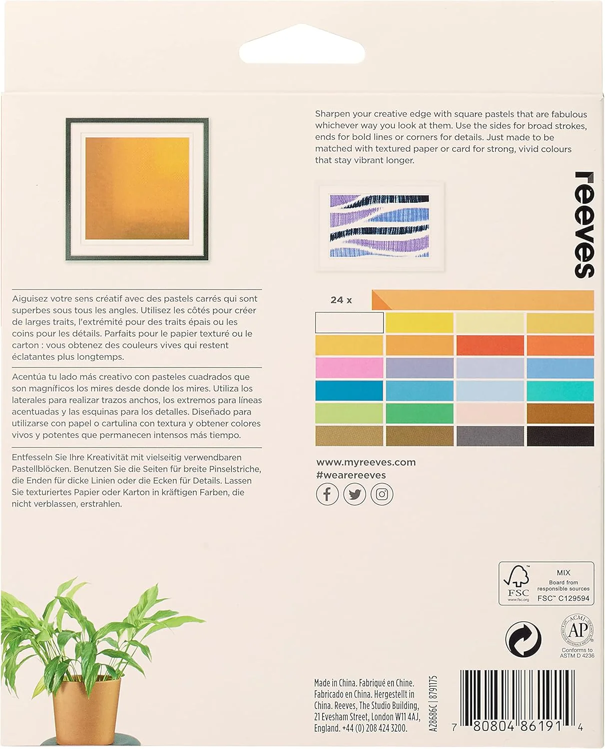Reeves Soft High Pigment Pastels - Set of 24 - Image 3