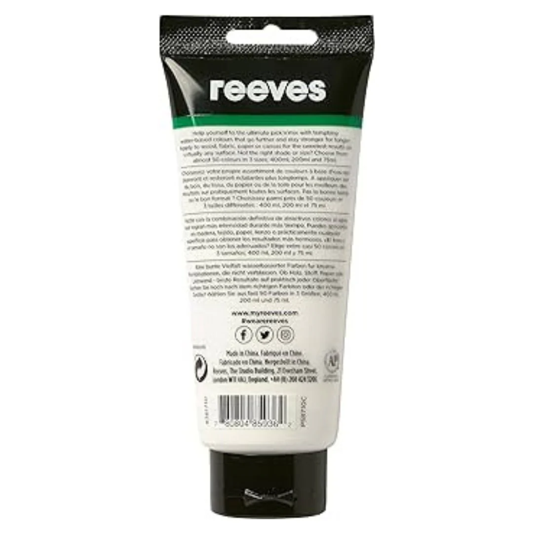 Reeves Titanium White Acrylic Paint - 200ml - Image 2