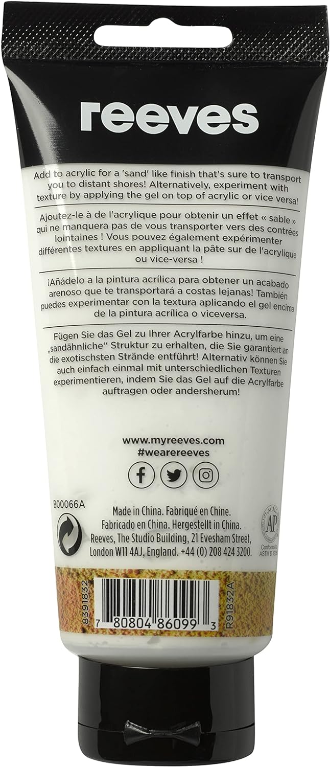 Reeves White Coarse Texture Gel 200ml - Image 2