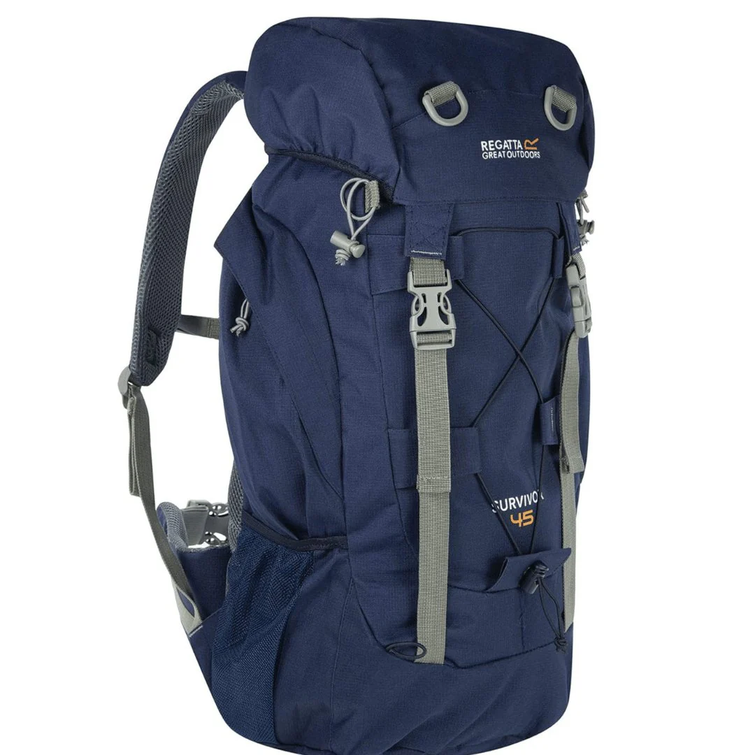 Regatta Survivor III Hardwearing Padded Camping and Hiking Rucksack - Navy, 65 Litre… - Image 2