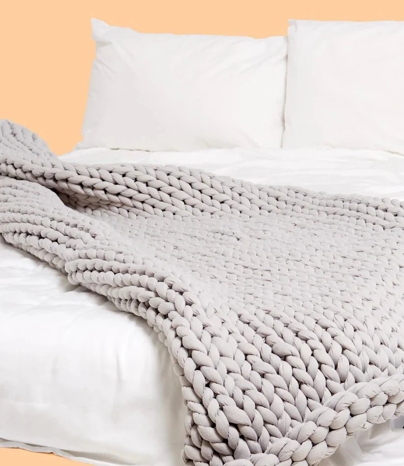 REMY Knitted Weighted Blanket - Cloudy Grey (8KG) - Image 3