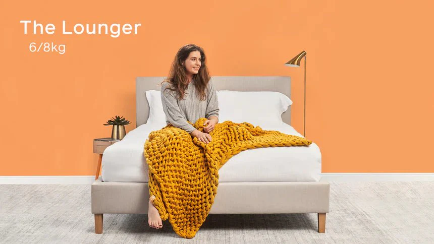 REMY Knitted Weighted Blanket - Mustard Yellow (8KG) - Image 2