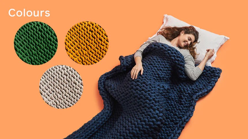REMY Knitted Weighted Blanket - Mustard Yellow (8KG) - Image 4