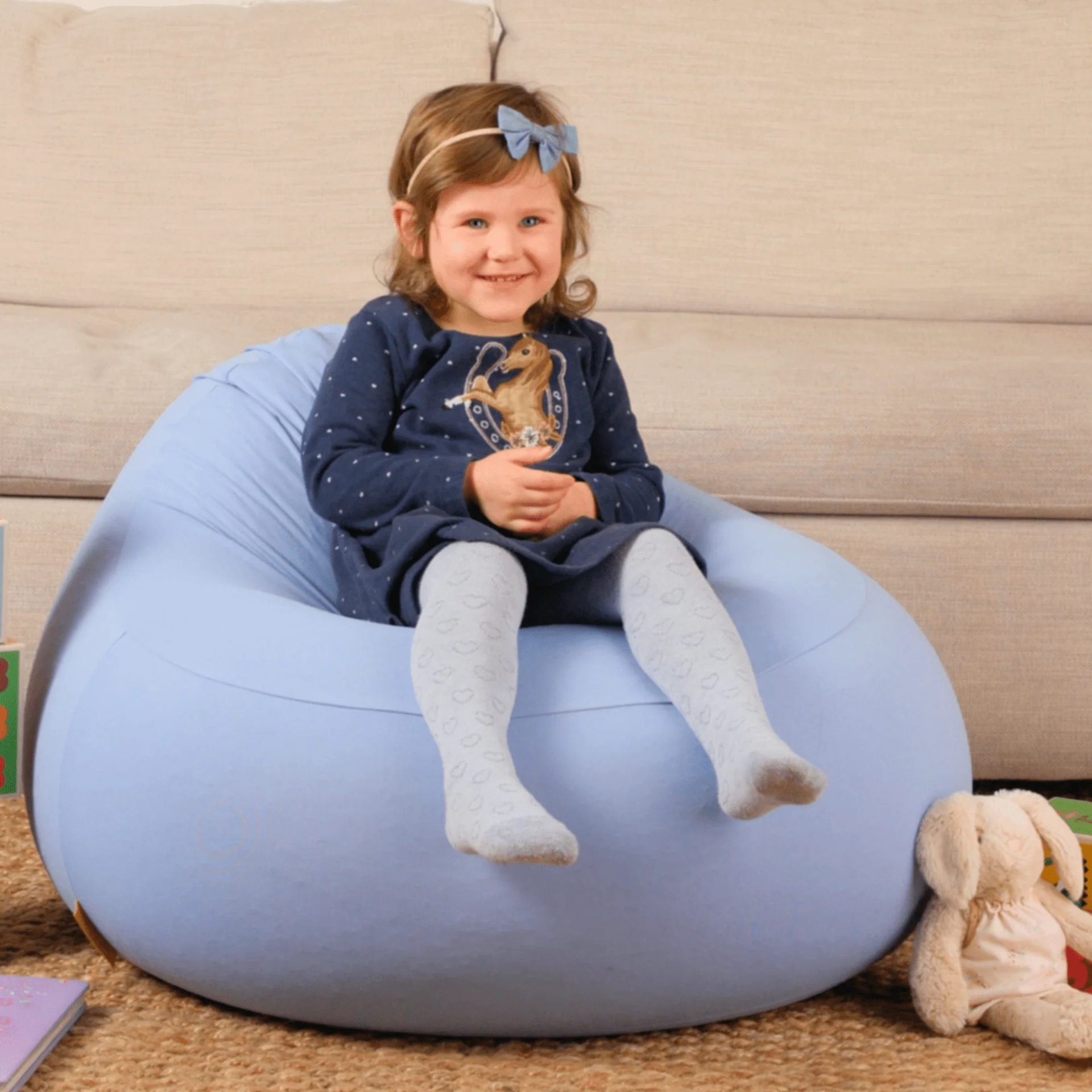 Remy Mini Pod Bean Bag - Light Blue - Image 2