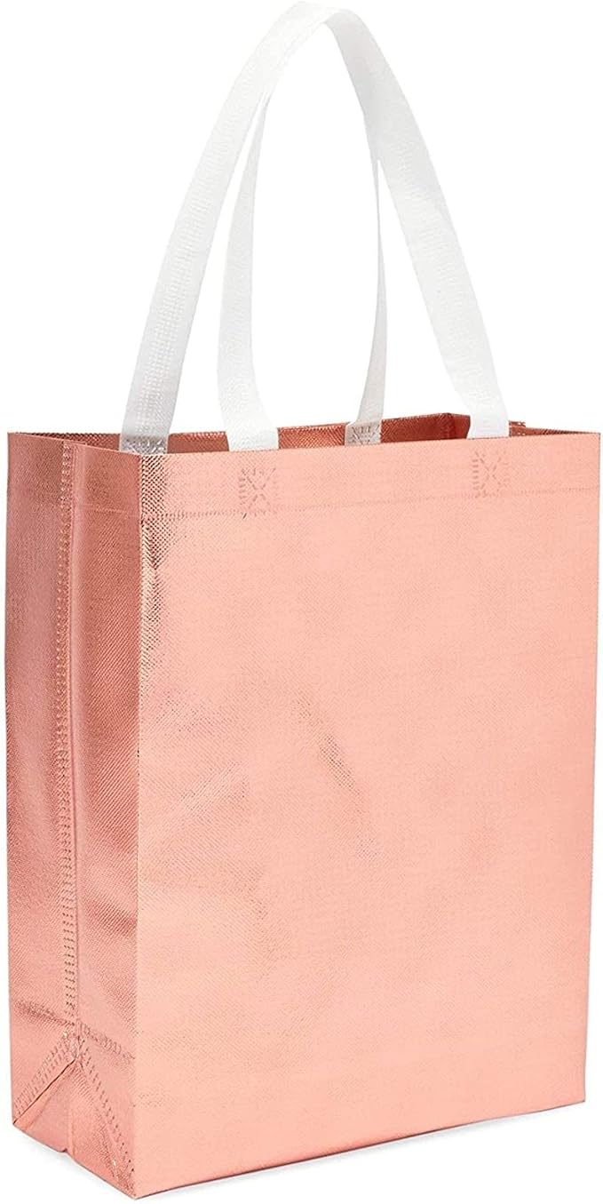 Reusable Grocery Tote Bag for Shopping (Large Rose Gold 20 Pack) - Image 4