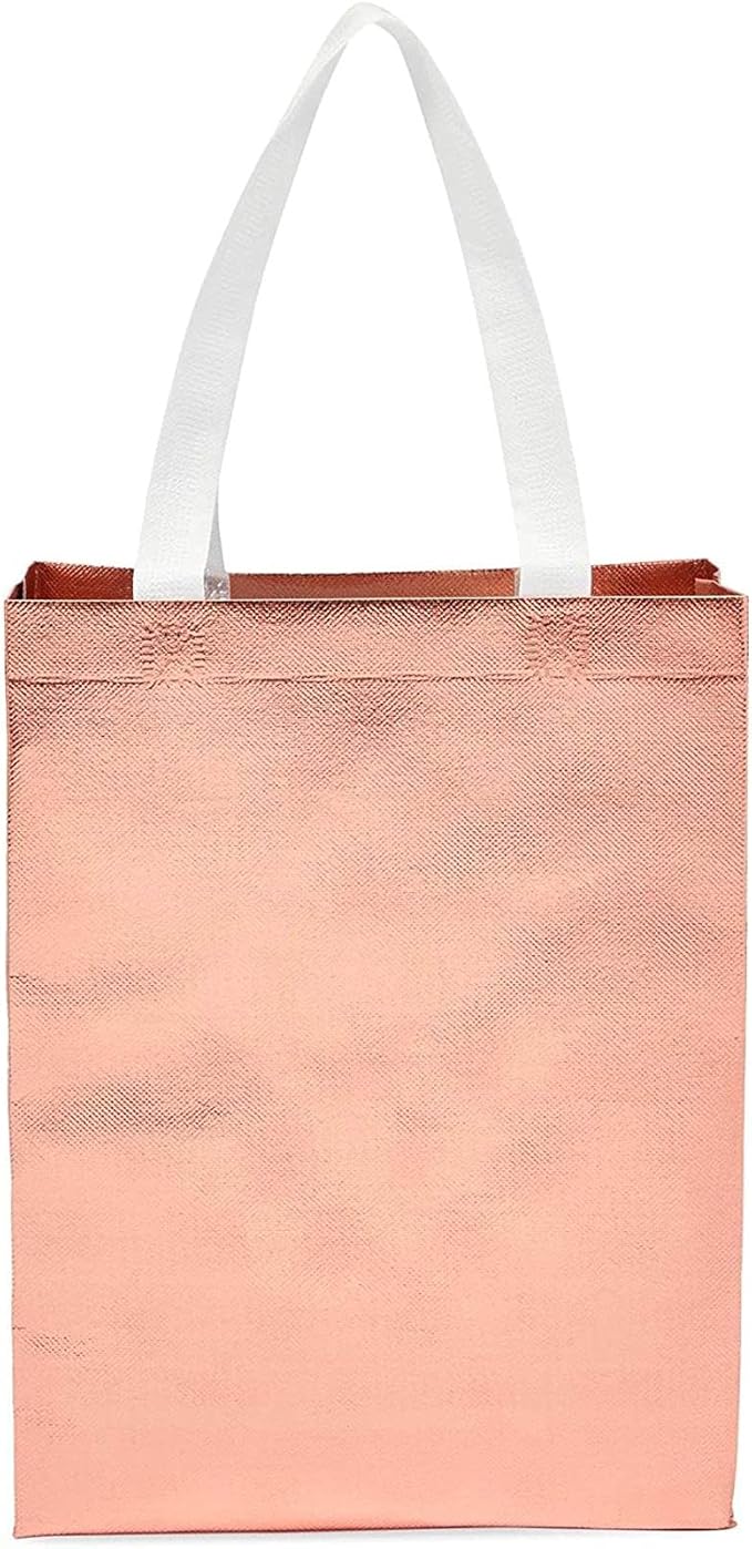 Reusable Grocery Tote Bag for Shopping (Large Rose Gold 20 Pack) - Image 5