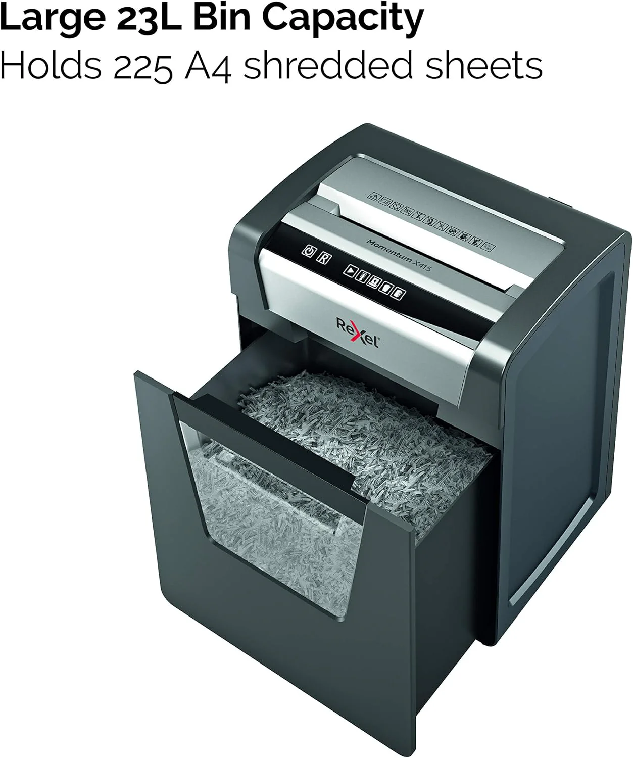 Rexel Momentum X415 Cross Cut Paper Shredder - Image 3