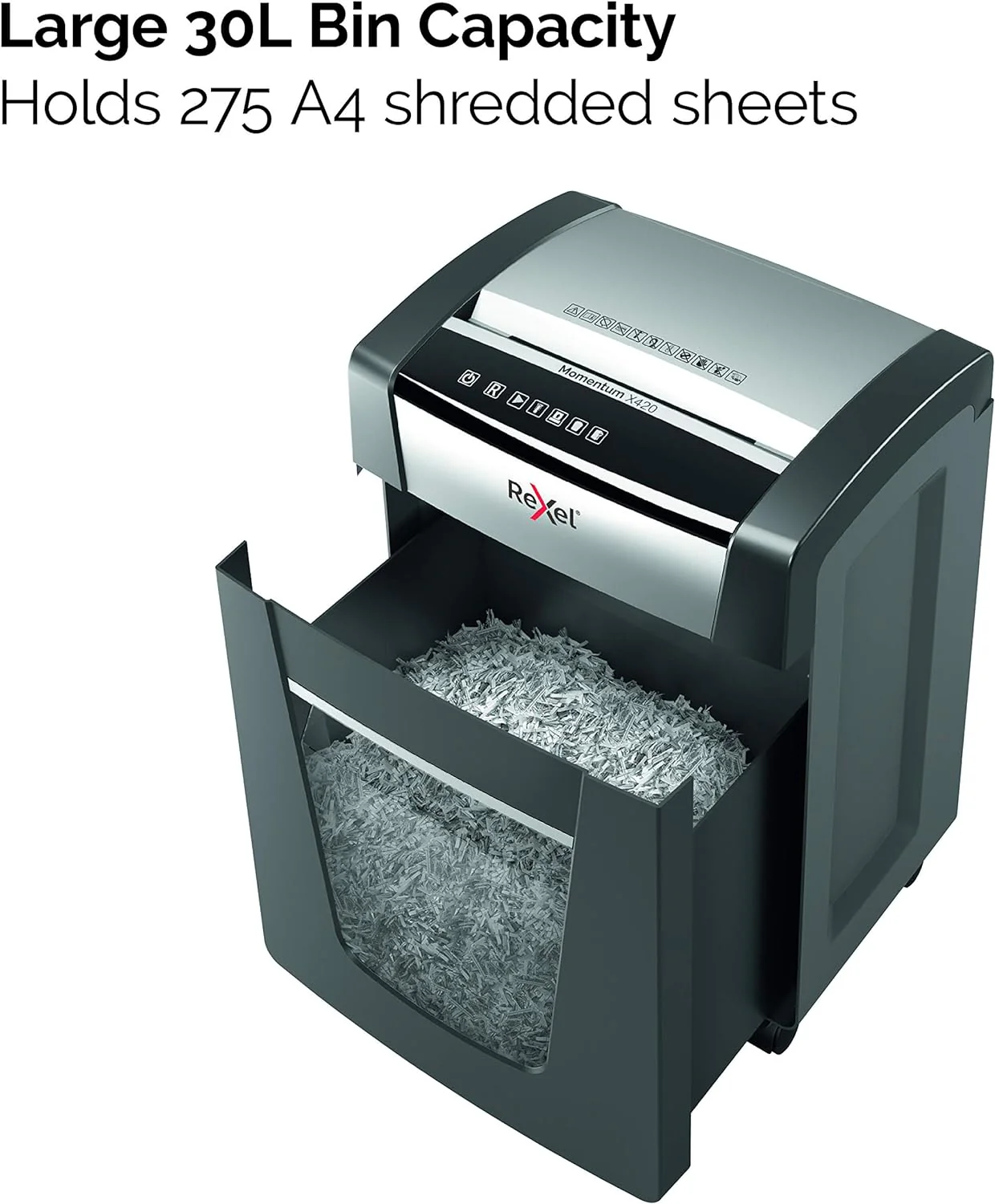 Rexel Momentum X420 Cross Cut Paper Shredder - Image 2