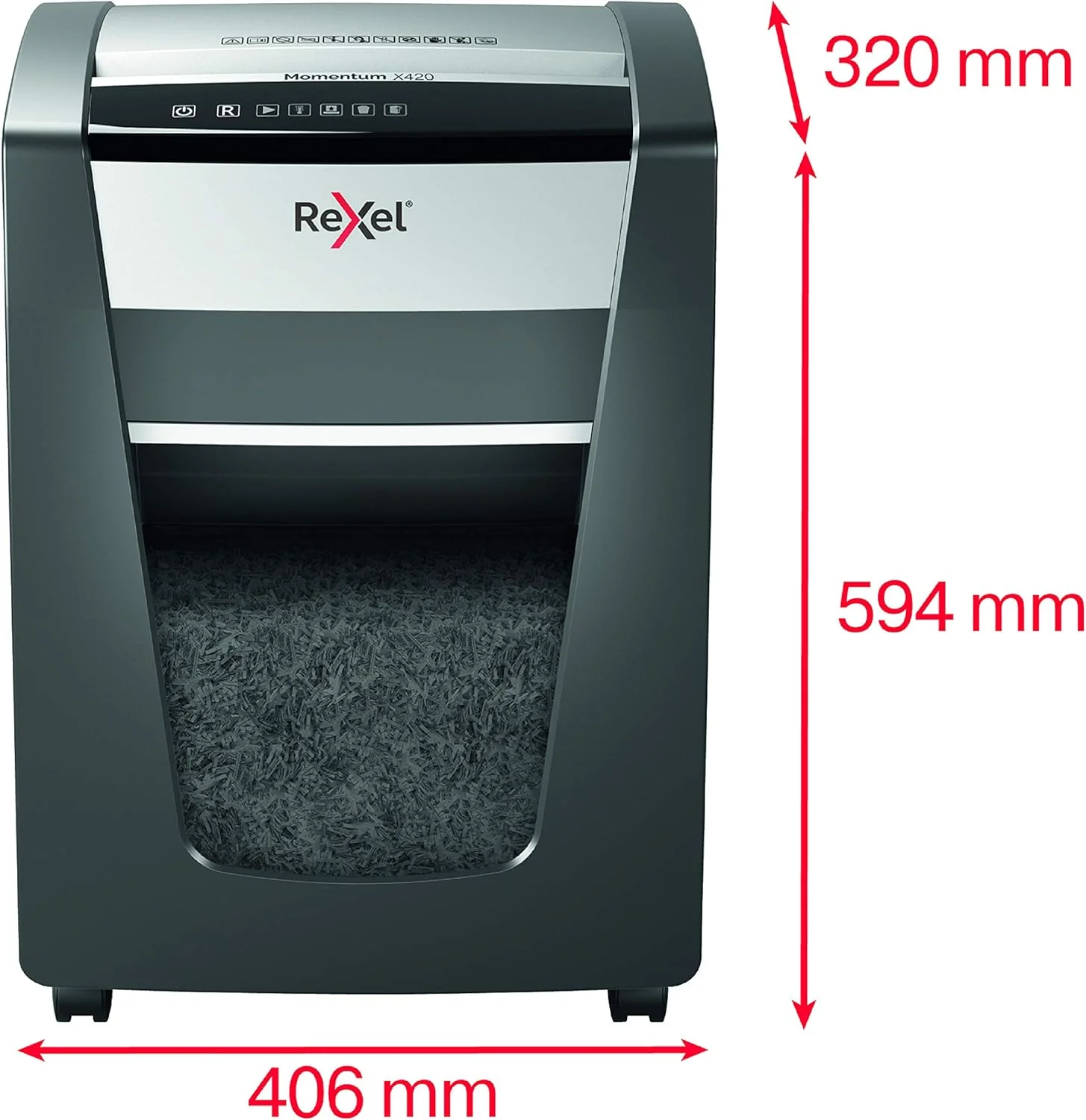 Rexel Momentum X420 Cross Cut Paper Shredder - Image 4