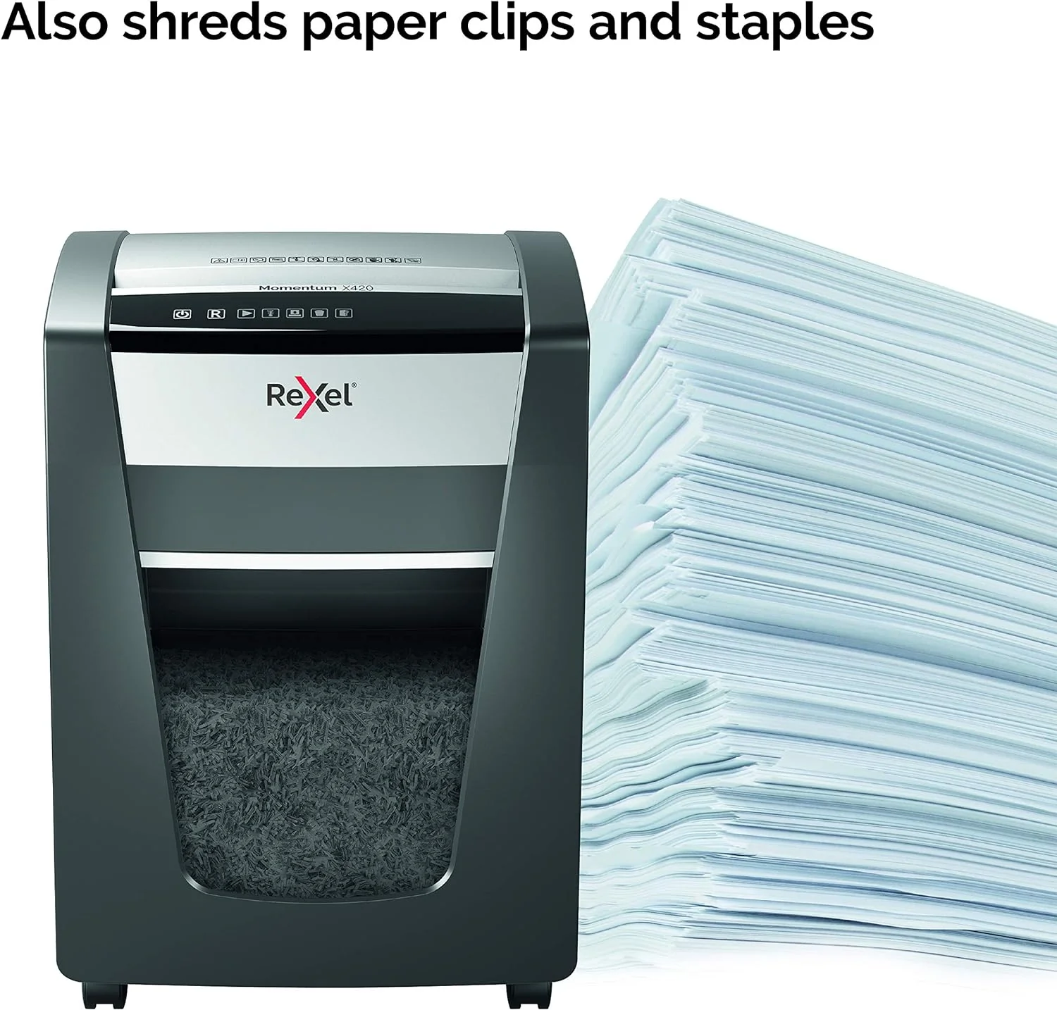 Rexel Momentum X420 Cross Cut Paper Shredder - Image 5