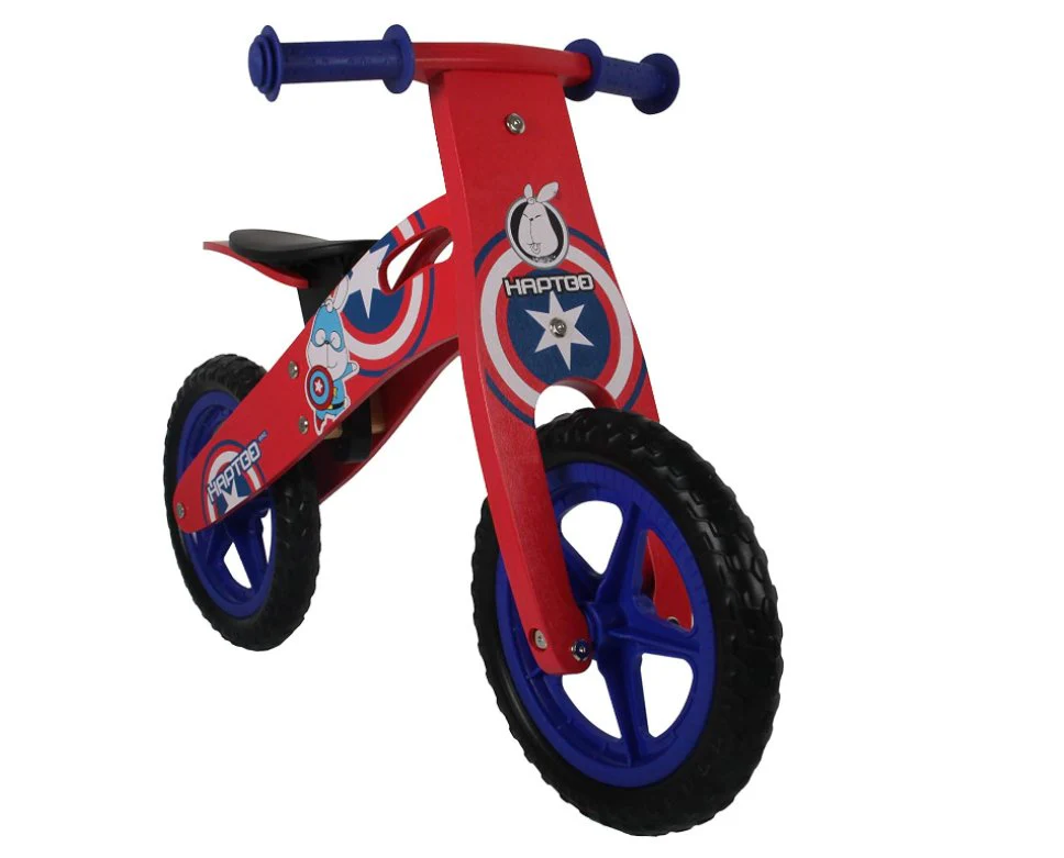 Ricco® Kids WOODEN Balance Bike with 12" EVA Wheels for 3-6 Year Olds - Image 2
