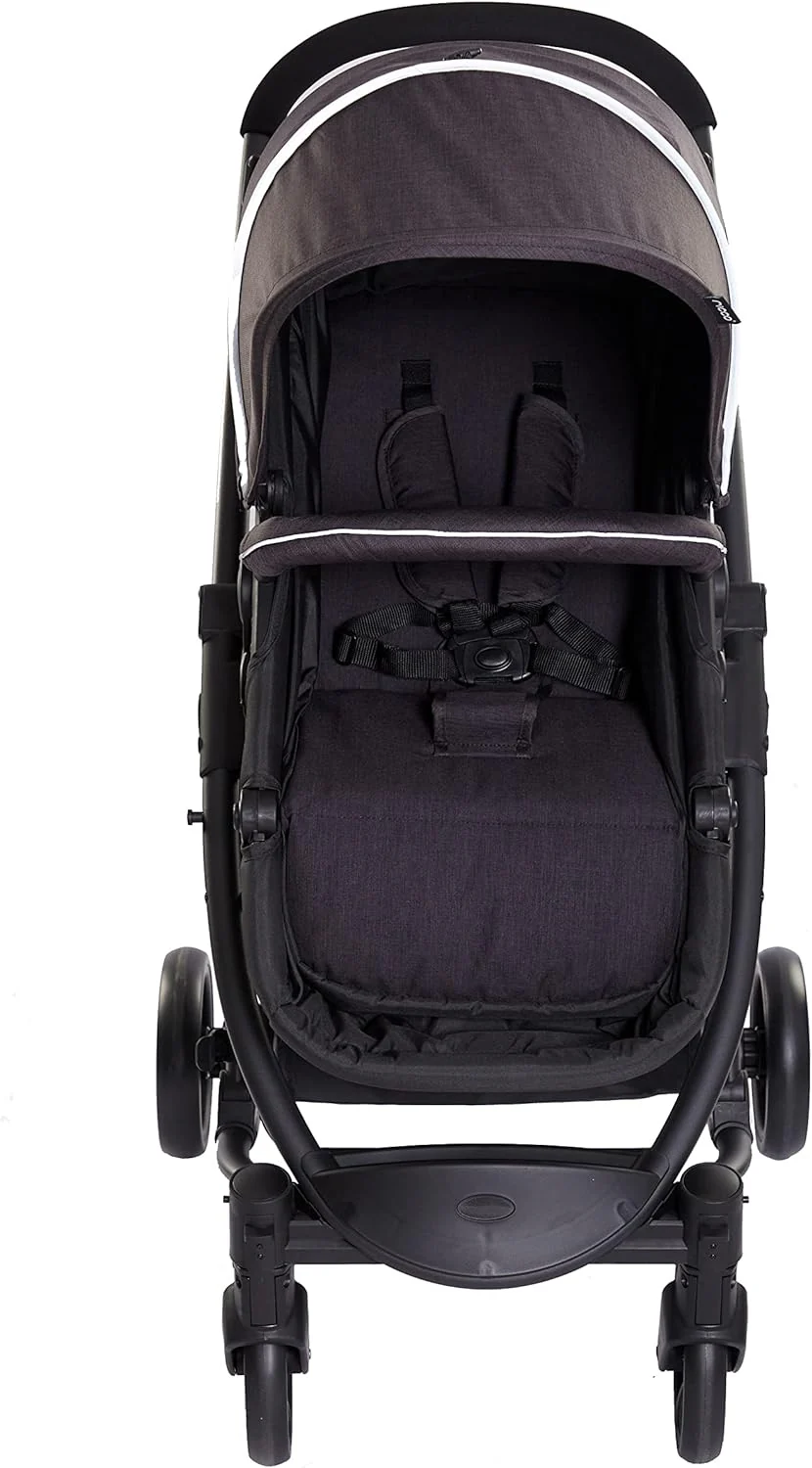 Ricco 2 in 1 Foldable Pram with Reversible Seat - Black - Image 6
