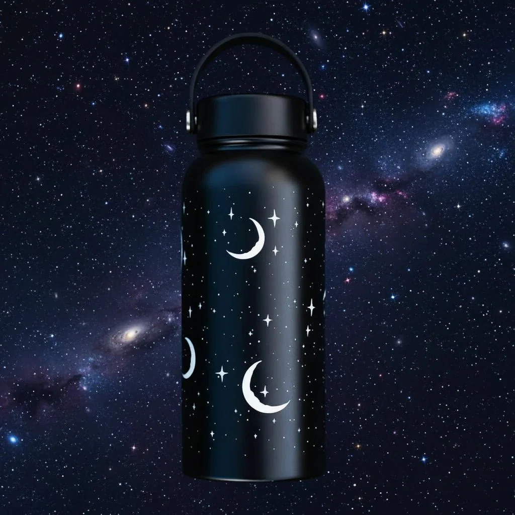 Rogue + Wolf Insulated Moonlight Bottle with Celestial Design 900ml - Image 3