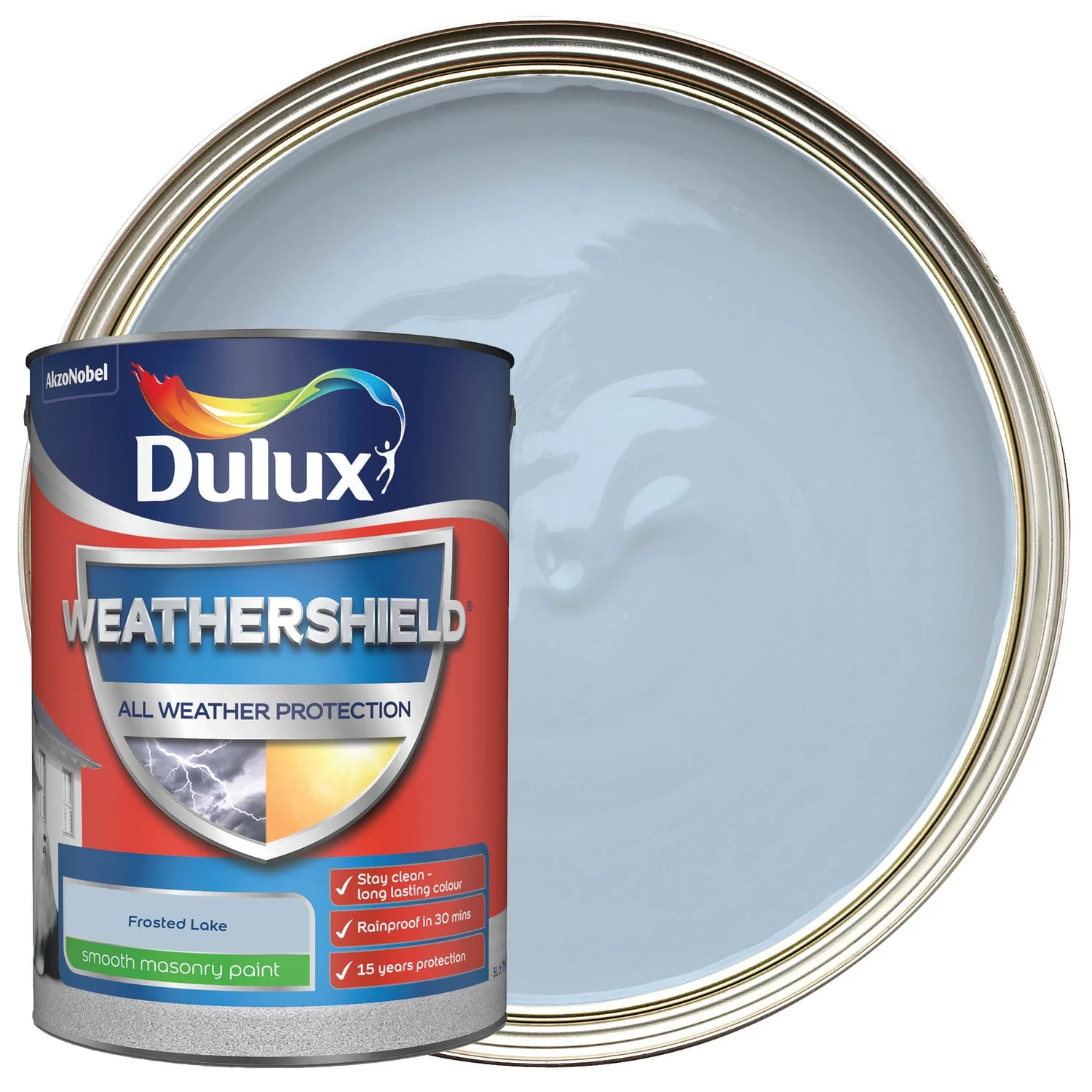 Ronseal Weathershield Frosted Lake Masonry Paint - 5 litres