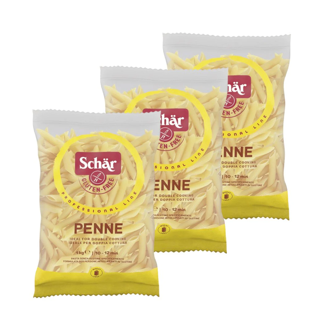Schar Gluten Free Penne Pasta 1kg x 3