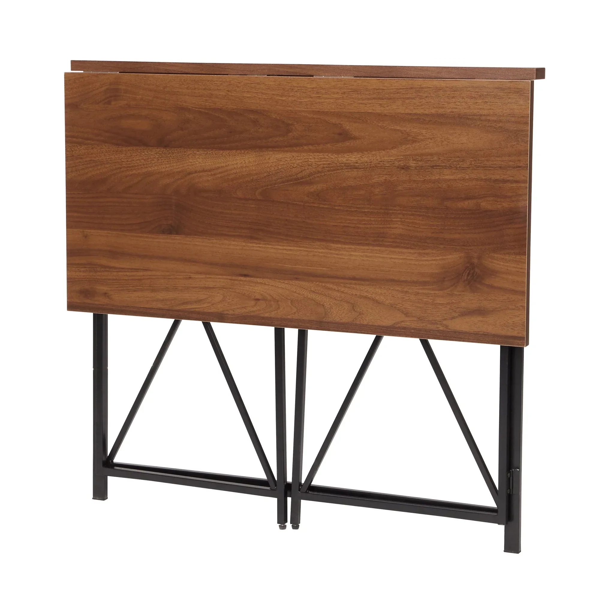 Seponi Ready assembled Matt walnut effect Folding Desk - Image 4