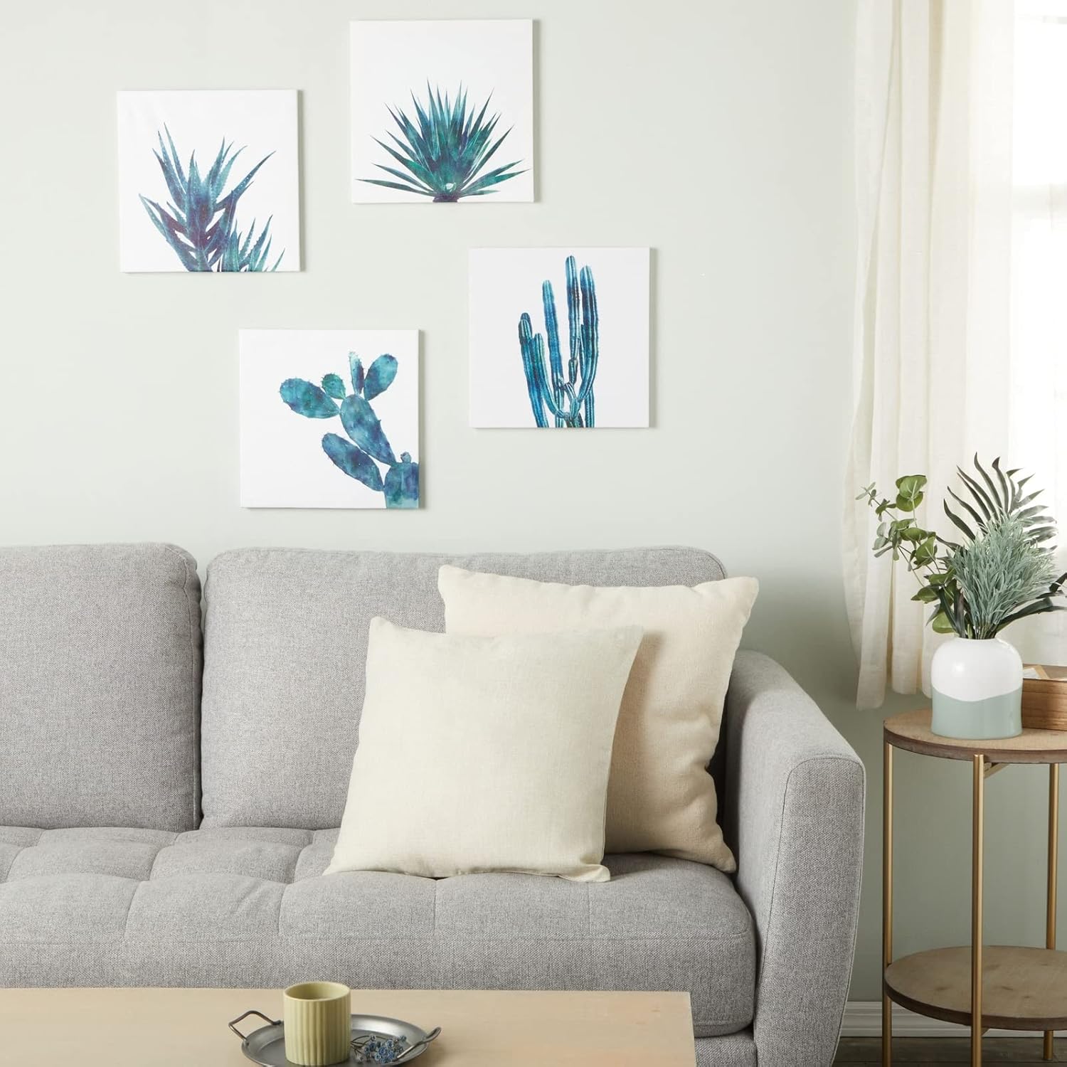 Set of 4 Succulent Wall Art Canvas Prints (12 x 12) - Image 2