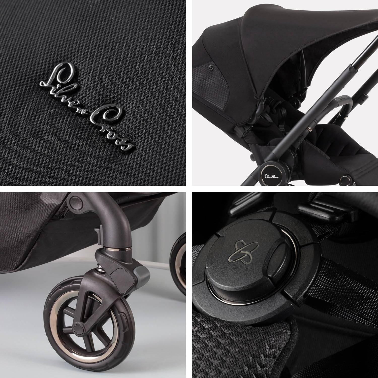 Silver Cross | Dune Compact Folding Carrycot - Space Black - Image 5