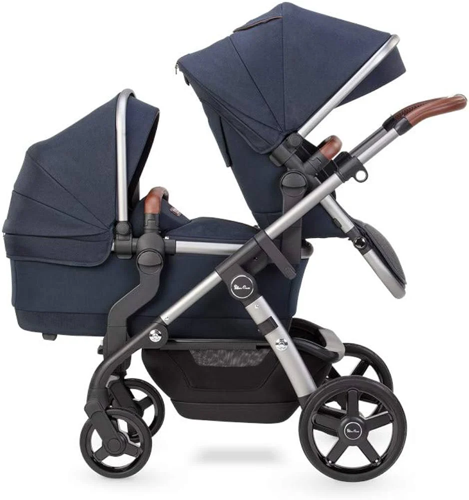 Silver Cross Wave Pram Pushchair with Tandem - Indigo