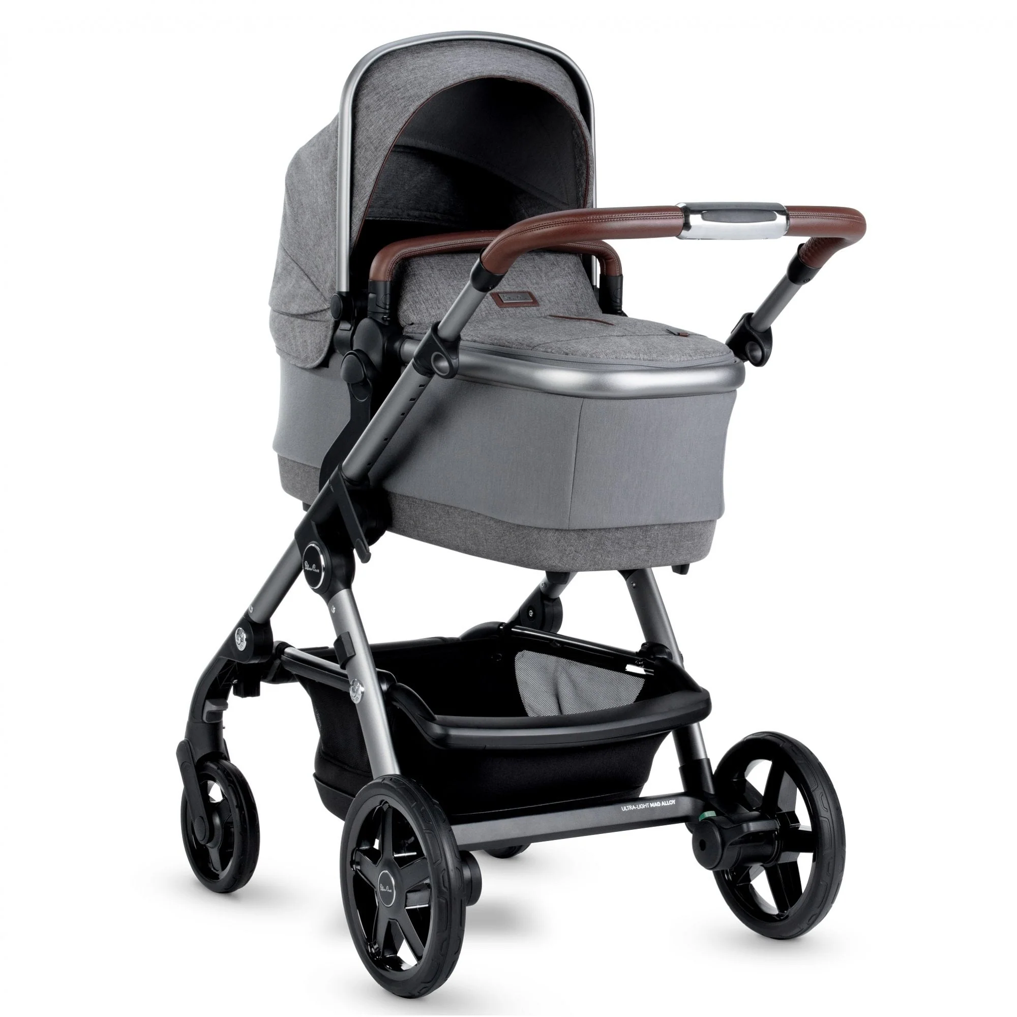 Silver Cross Wave Zinc Tandem Carrycot with Hood and Apron - Image 4