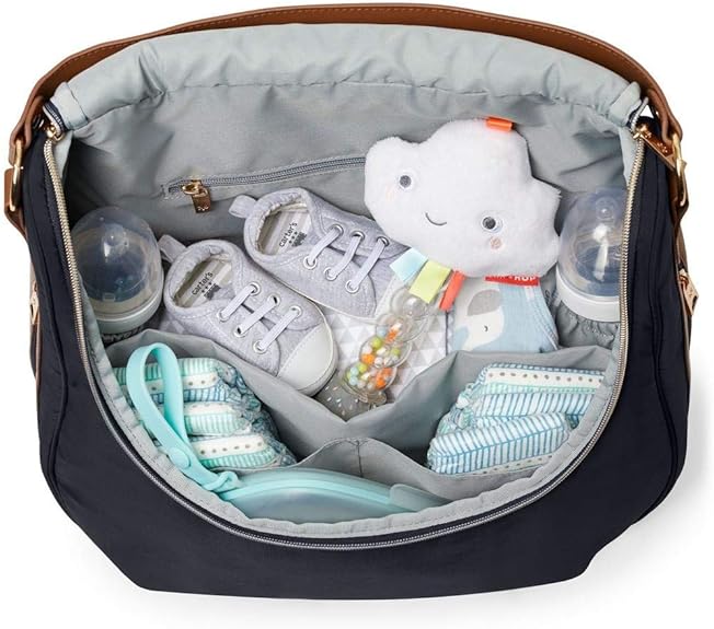 Skip Hop Curved Well Rounded Black Diaper Nappy Bag - Image 3