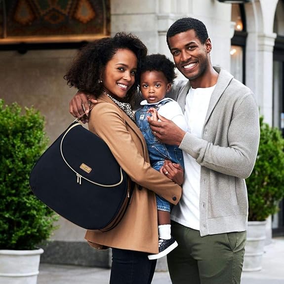 Skip Hop Curved Well Rounded Black Diaper Nappy Bag - Image 5