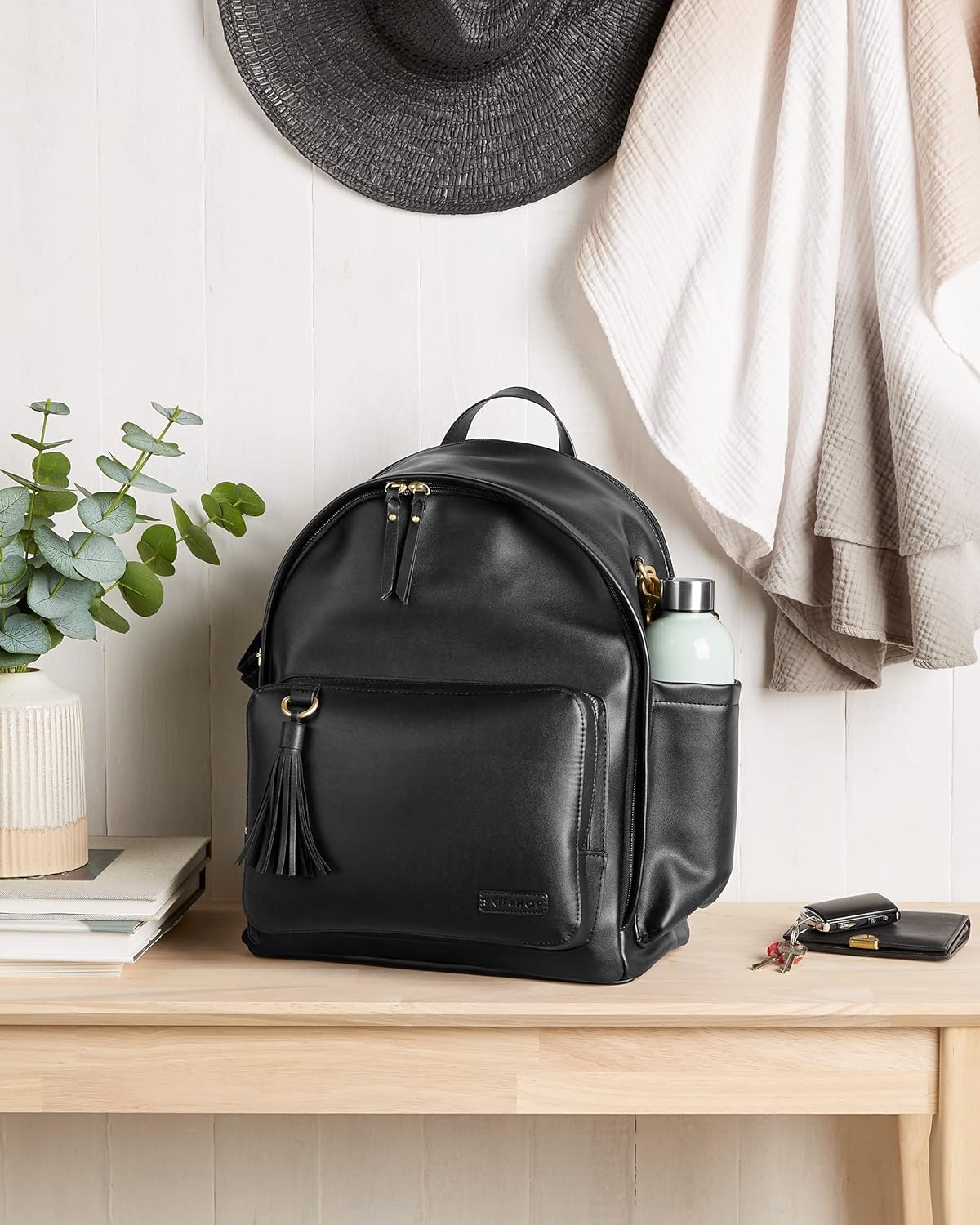 Skip Hop Diaper Nappy Bag Backpack Greenwich - Black - Image 3