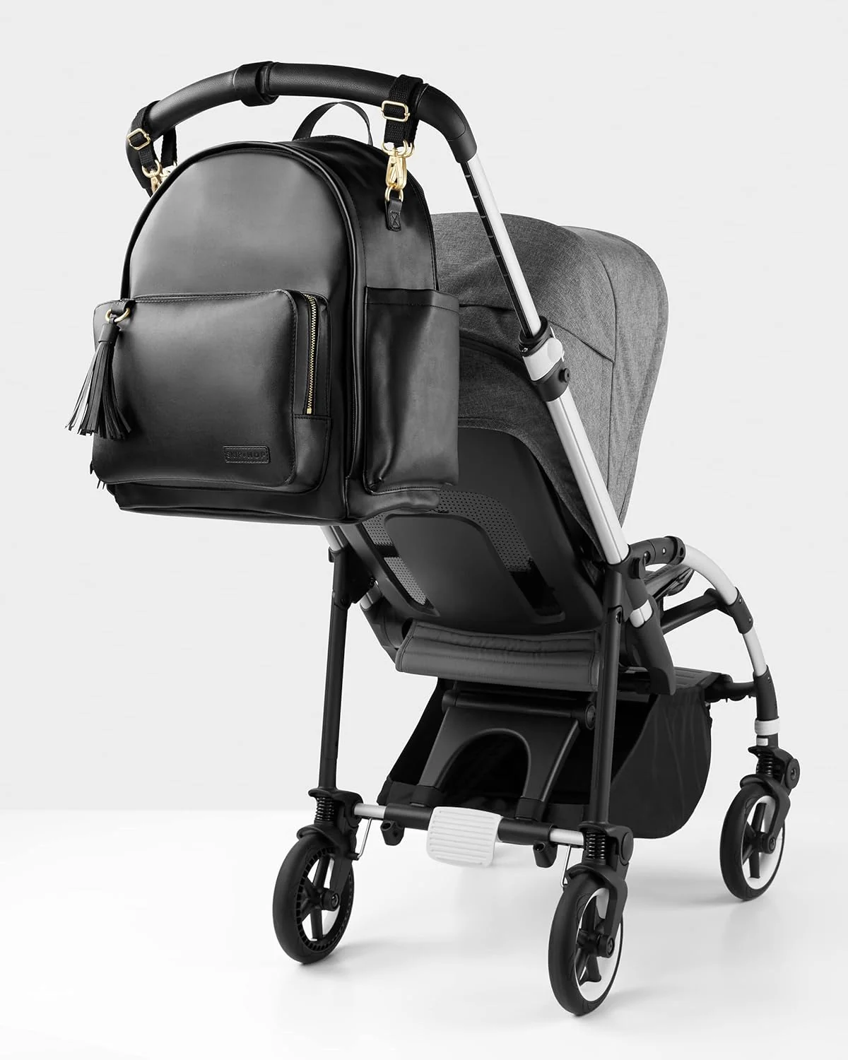 Skip Hop Diaper Nappy Bag Backpack Greenwich - Black - Image 8