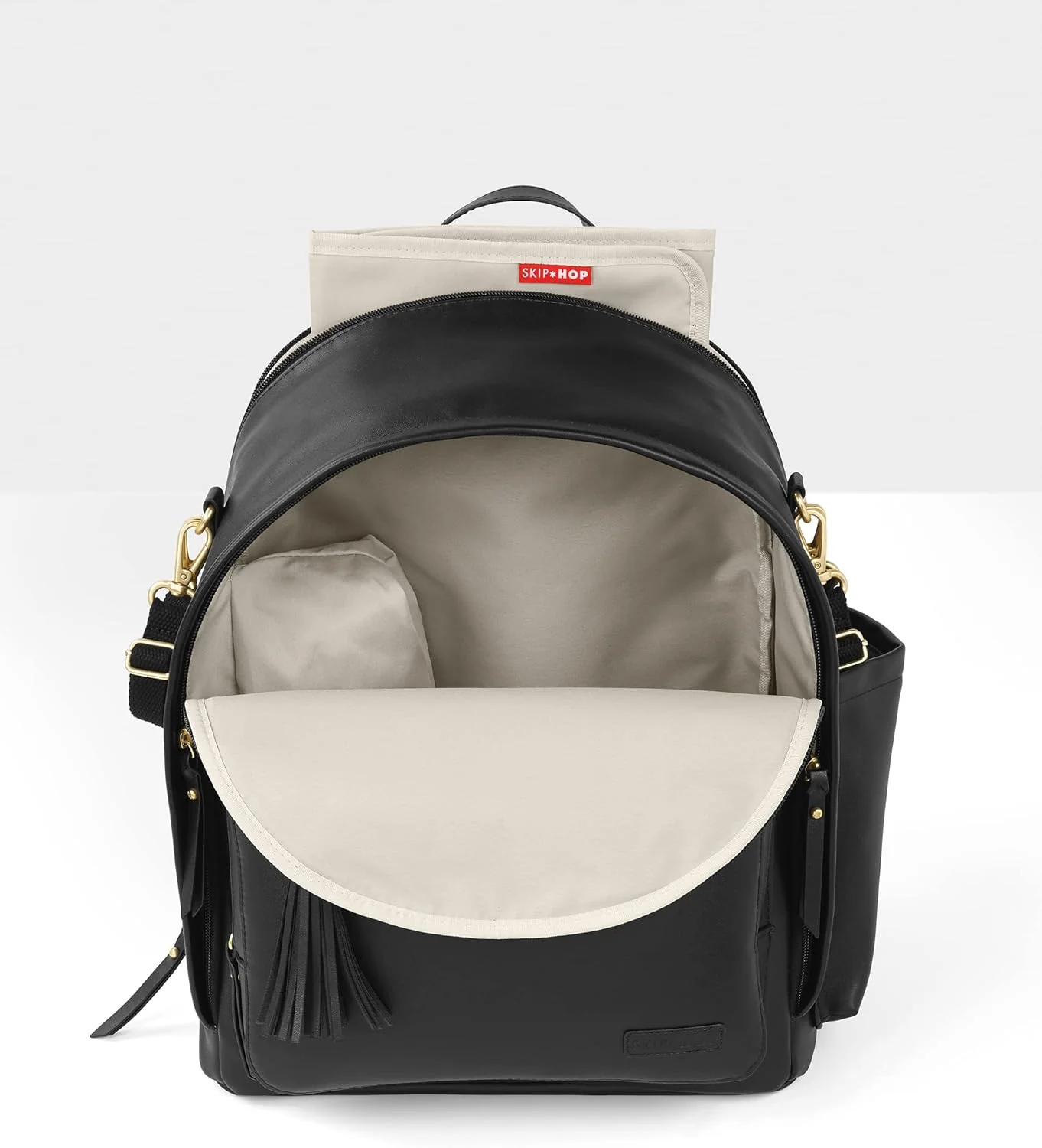 Skip Hop Diaper Nappy Bag Backpack Greenwich - Black - Image 9