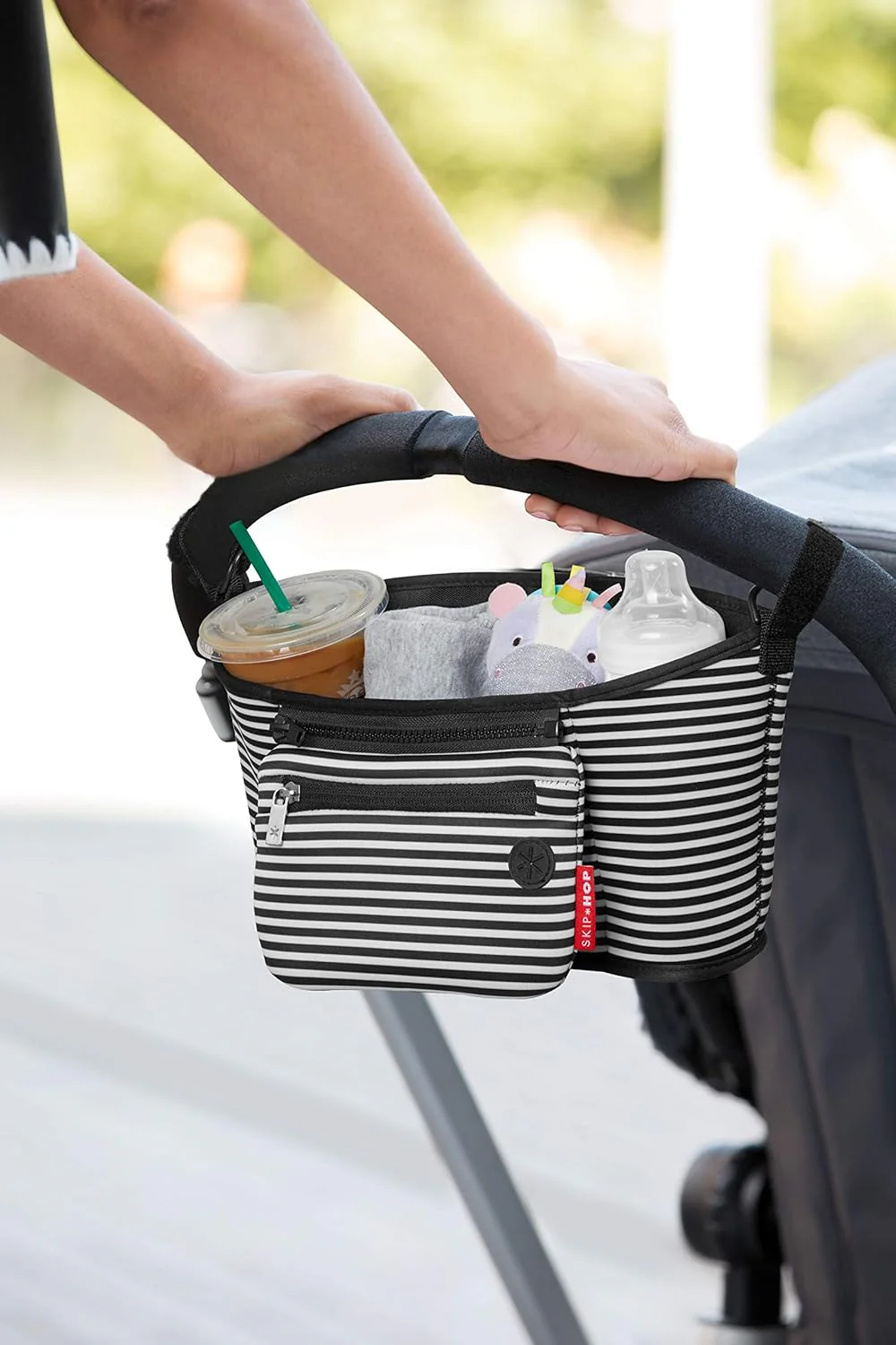 Skip Hop Pram Organiser Black/White - One Size - Image 3