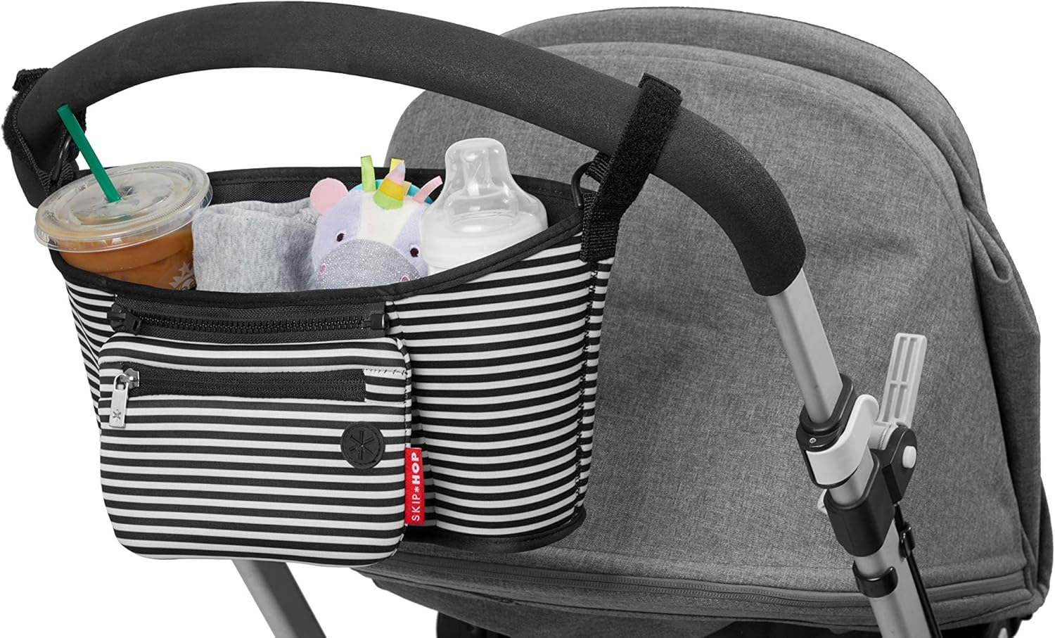 Skip Hop Pram Organiser Black/White - One Size - Image 4