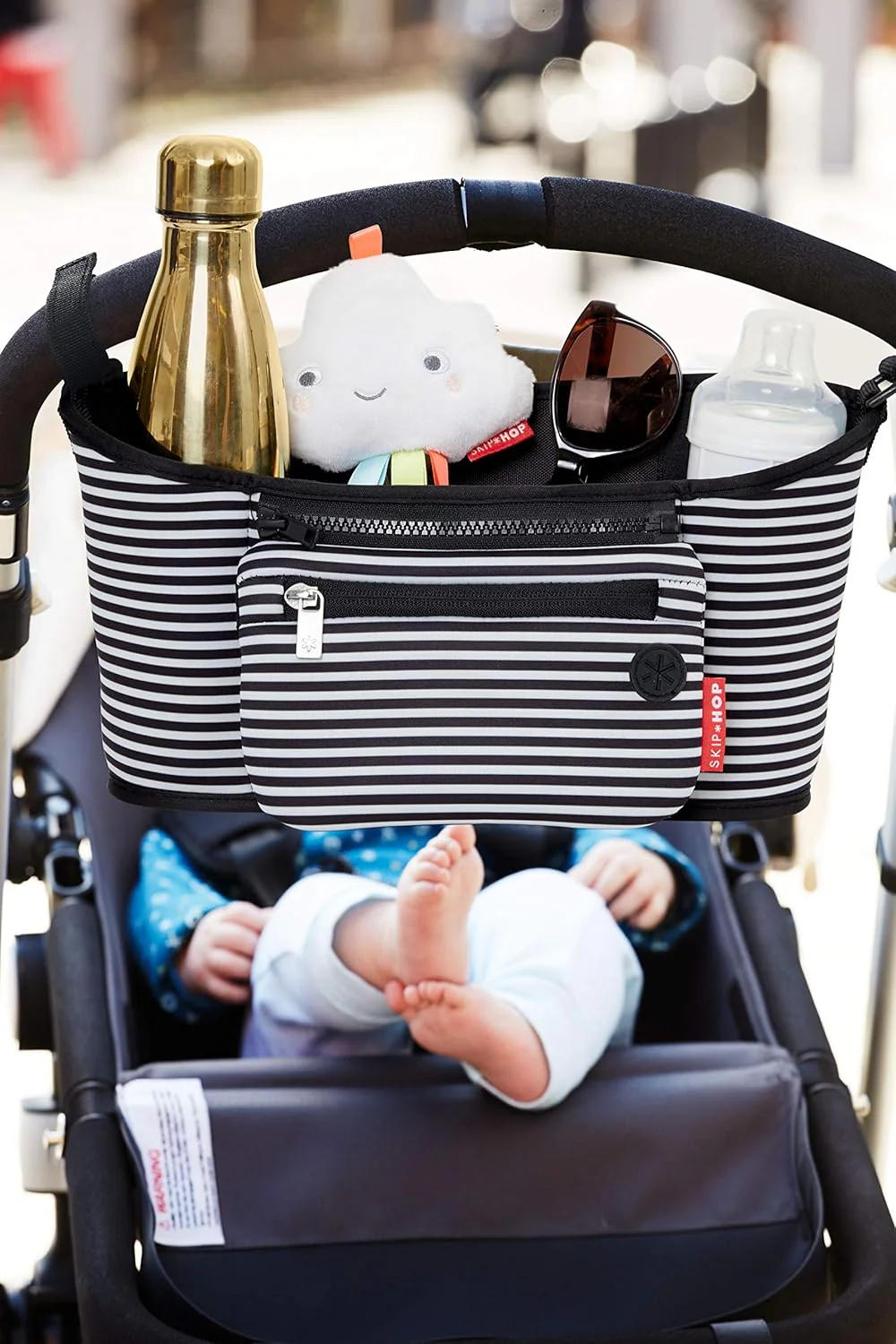 Skip Hop Pram Organiser Black/White - One Size - Image 5