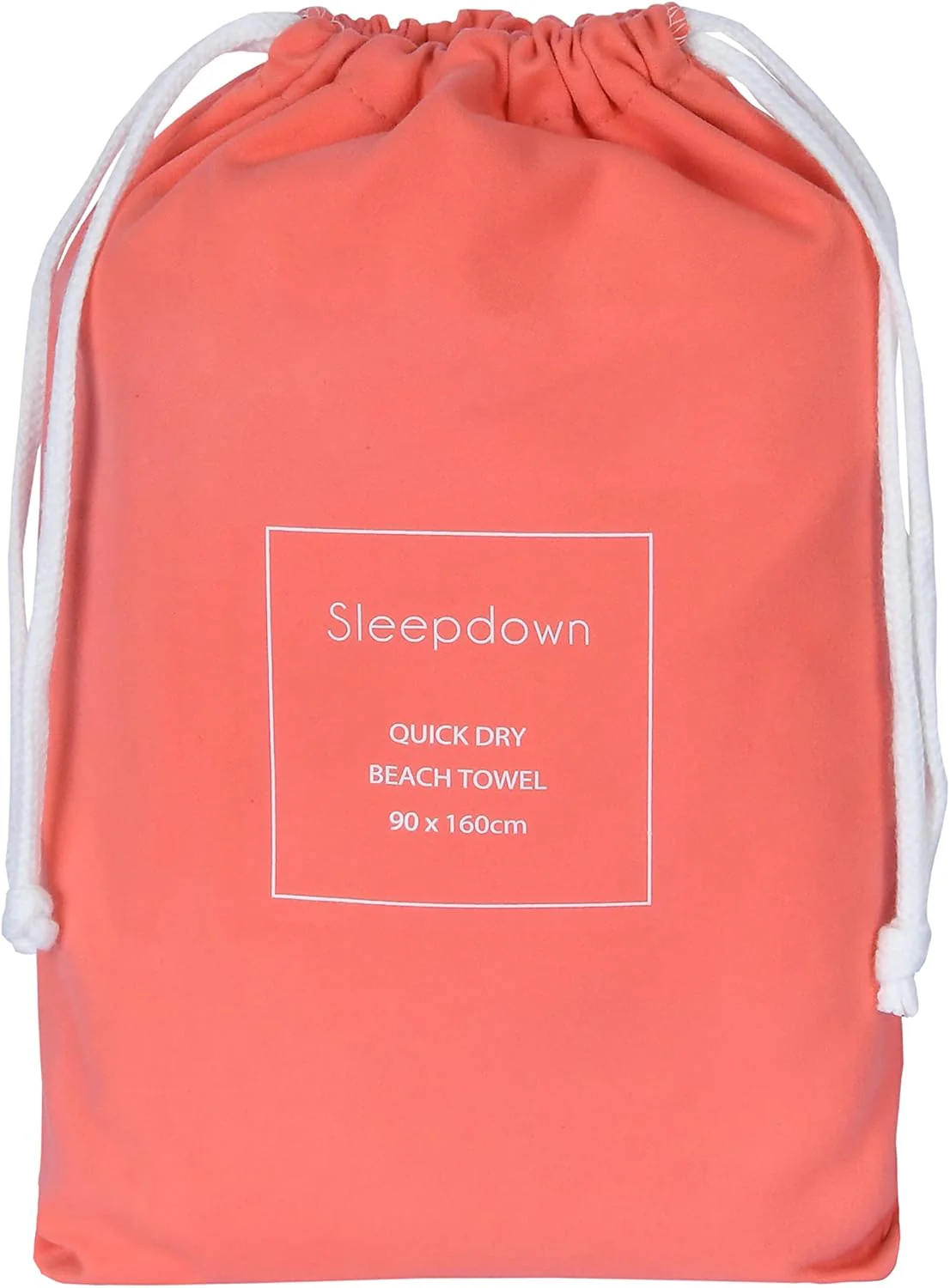 Sleepdown Large Soft Microfiber Beach Towel - Coral - Image 3