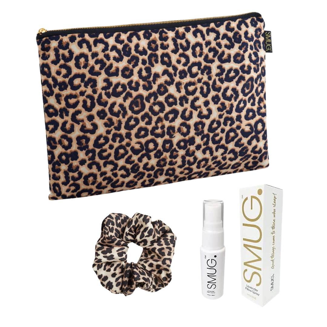SMUG Makeup & Beauty Accessories Bag - Leopard Print