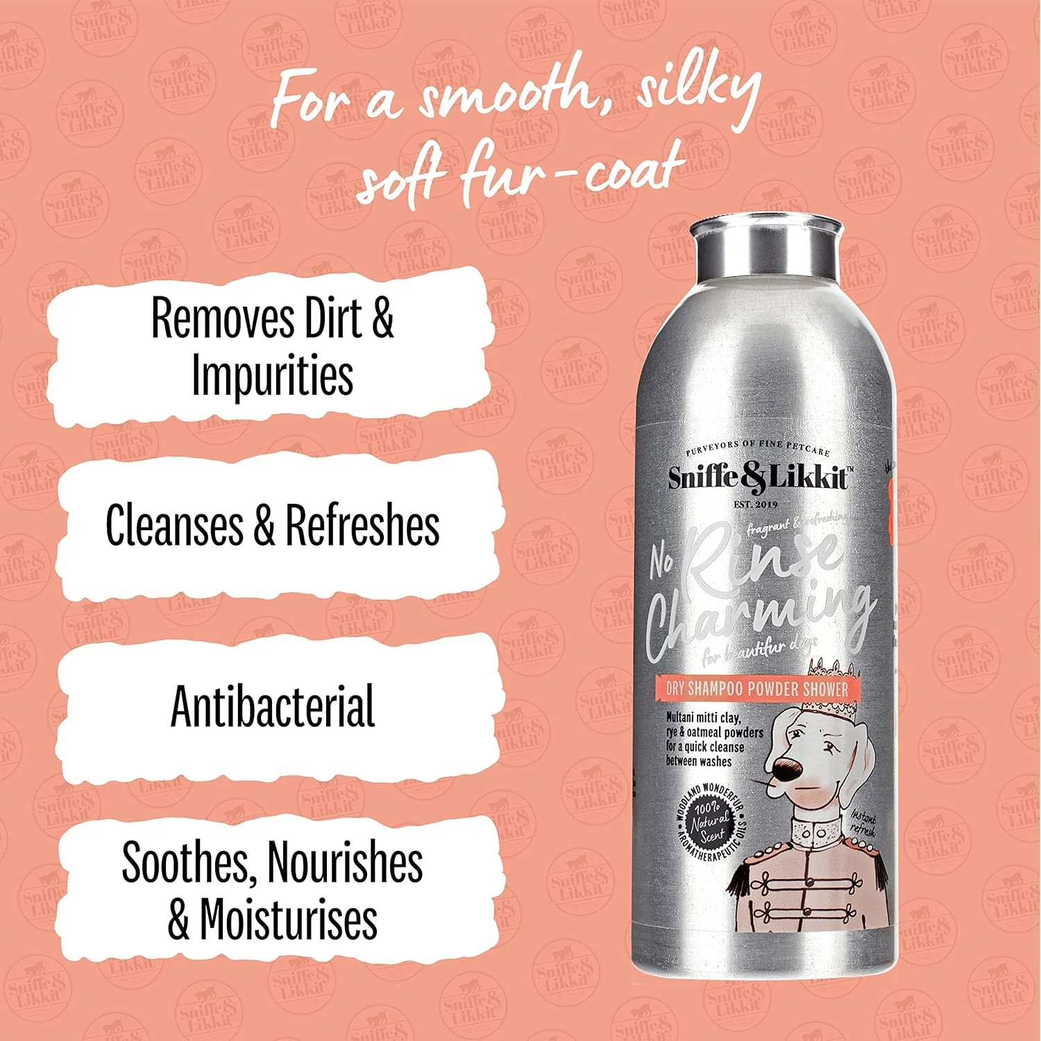 Sniffe and Likkit - Dry Dog Shampoo with Natural Deodorising - 90g - Image 3