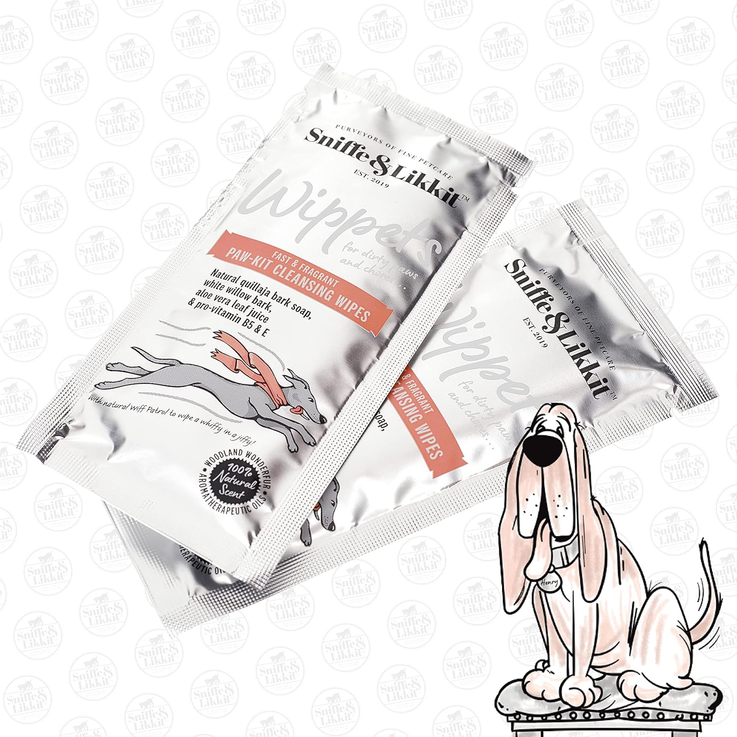 Sniffe and Likkit - Wippets Paw Cleansing Wipes (10 Sachets) - Image 8