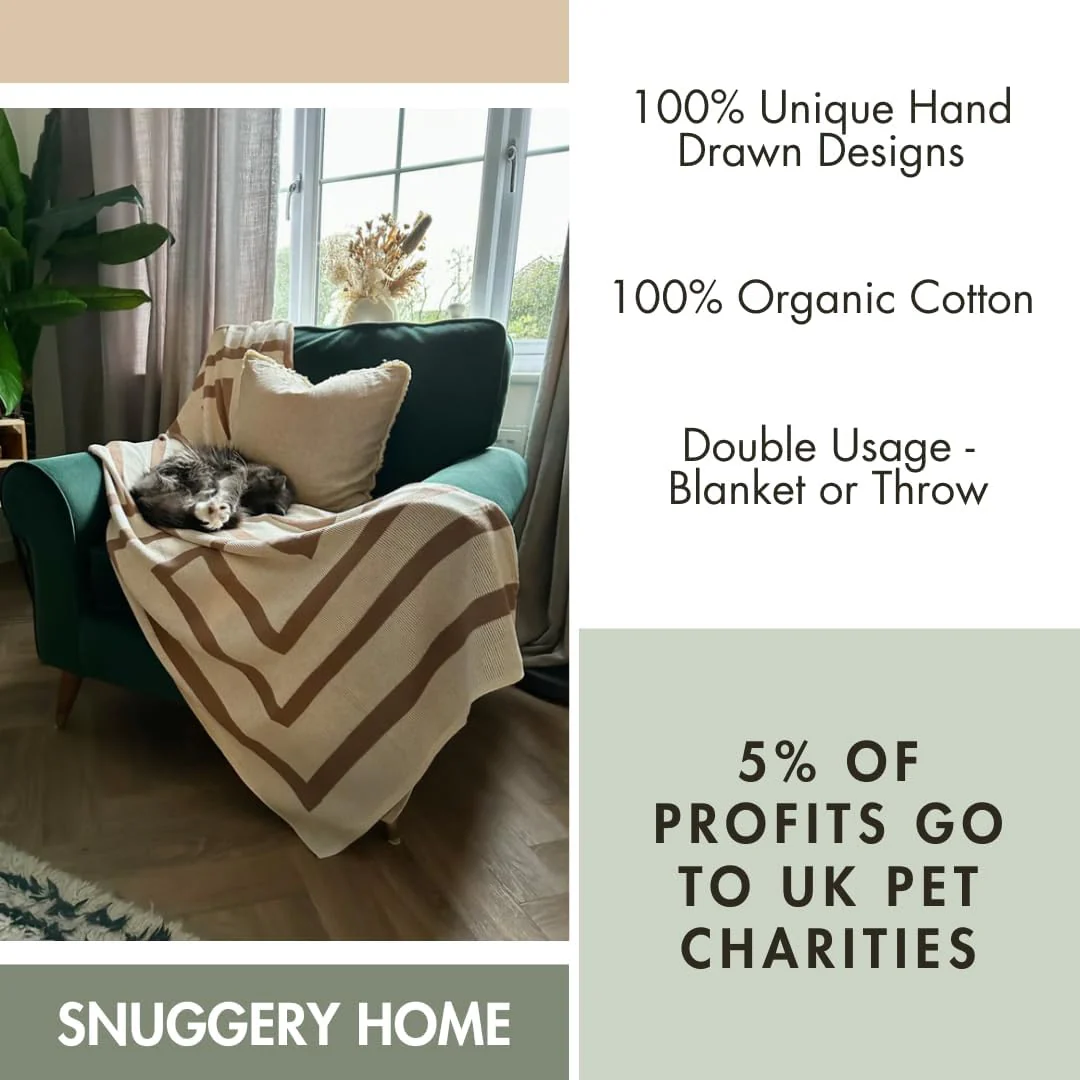 Snuggery Mykonos Eye Middle Eye Line Throw Blanket (180x125cm) - Image 2