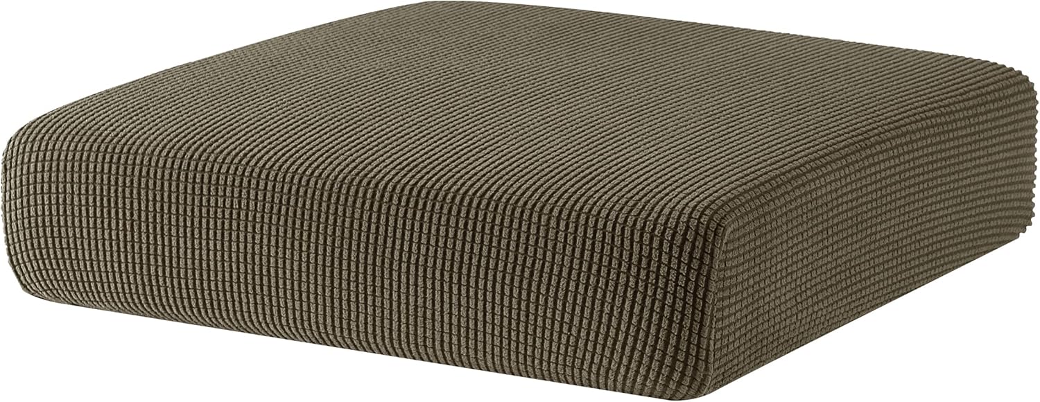 Sofa Seat Cushion Covers Stretch Protective Polyester Fabric (1 Seater - Olive)