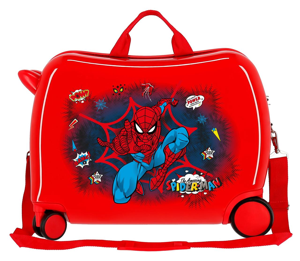Spiderman Ride on Suitcase Red Kids aged 3-7 - Image 3
