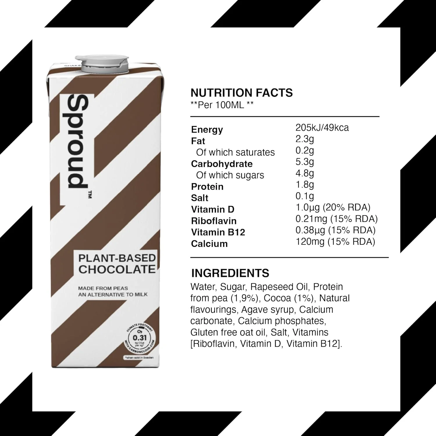 SPROUD - Plant-Based Milk - Chocolate (6 x 1 litre) - Image 2