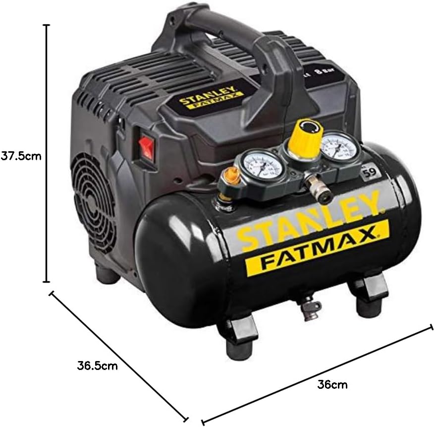 Stanley Fatmax DST 101/8/6 - 8 bar 6 litre Silent Air Compressor - Image 2