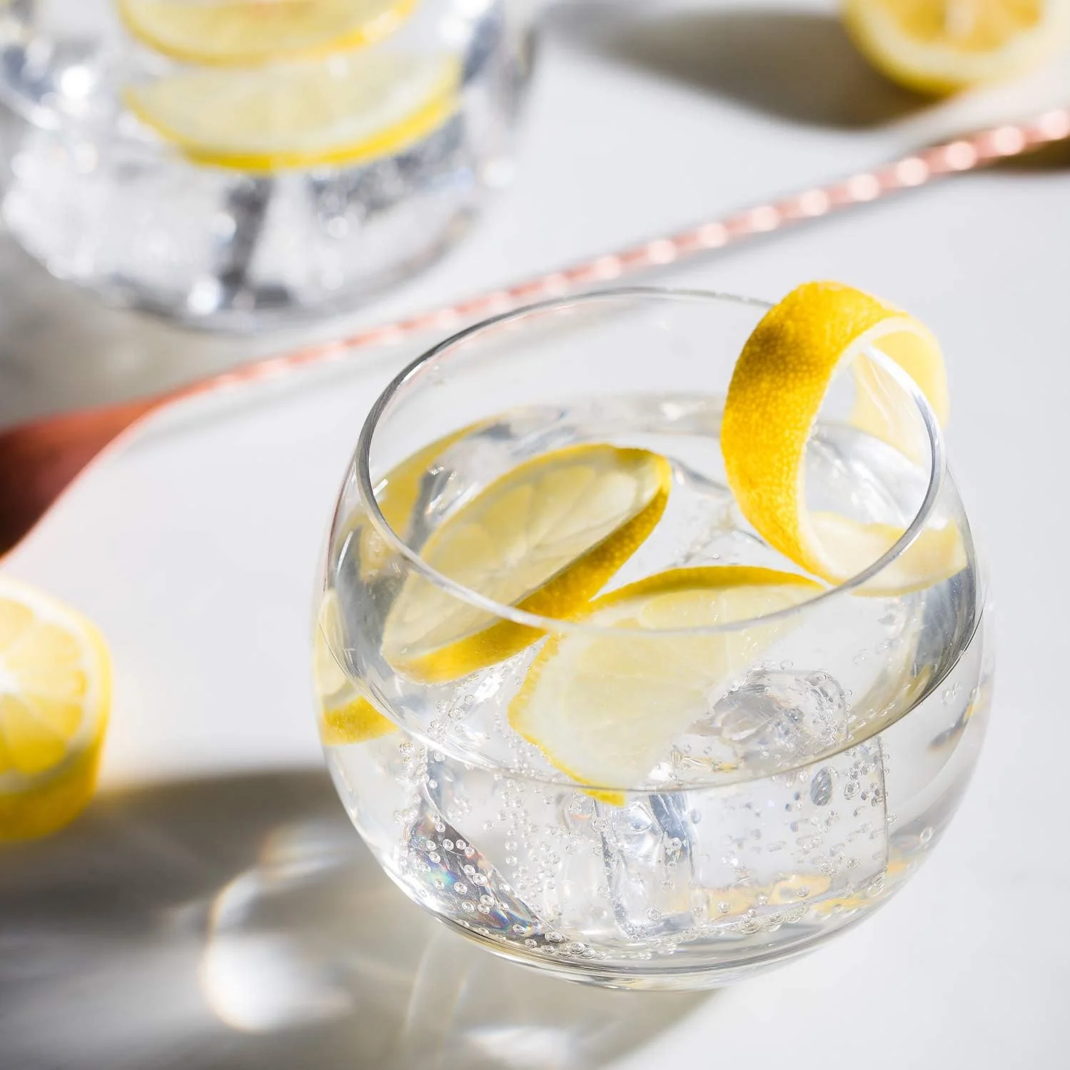 Stemless Gin Glasses by Lunar Oceans, Handmade Crystalline Glass 400ml, Set of 2 Gift Set - Image 3