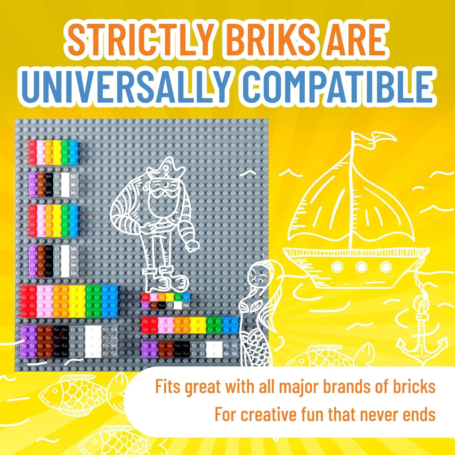 Strictly Briks 336 Piece with Baseplate Set - Image 6